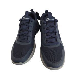 Skechers Mens Size 8 Navy Blue Air-Cooled Memory Lite Foam Sneakers Shoes NEW